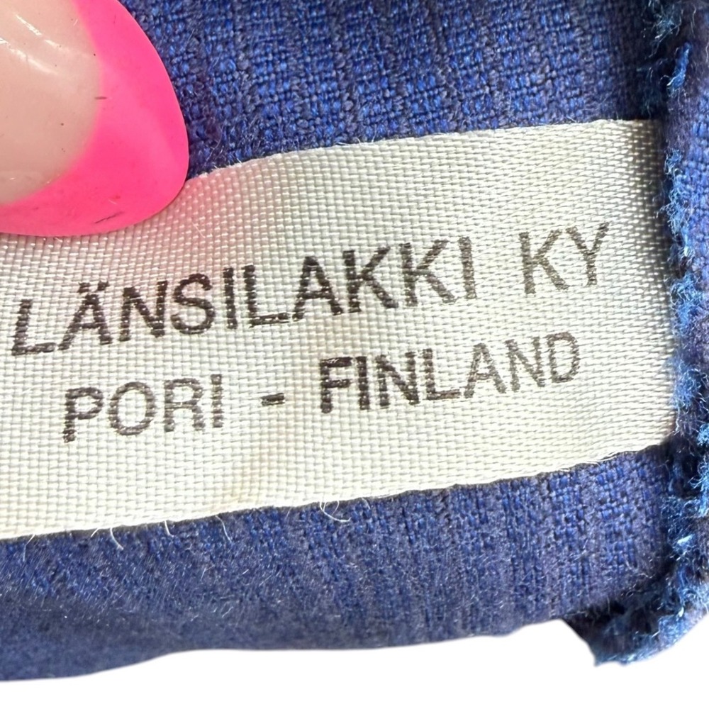 Lansilakki Ky Navy Blue Corduroy 5 Panel Hat Viinikka Trucking Patch Finland - Picture 6 of 9